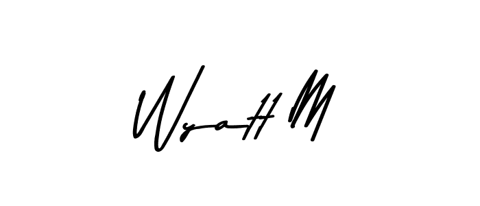 Make a beautiful signature design for name Wyatt M. Use this online signature maker to create a handwritten signature for free. Wyatt M signature style 9 images and pictures png