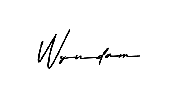 Make a beautiful signature design for name Wyndam. With this signature (Asem Kandis PERSONAL USE) style, you can create a handwritten signature for free. Wyndam signature style 9 images and pictures png