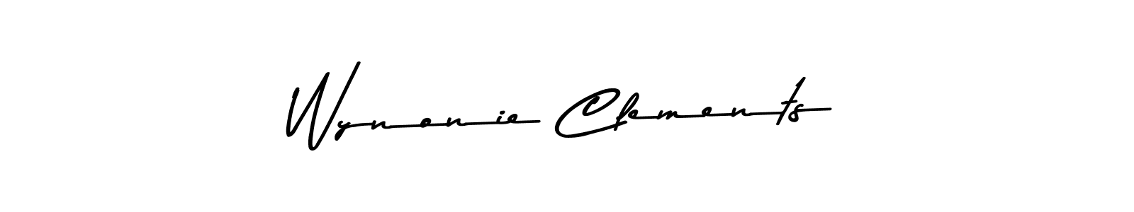 You should practise on your own different ways (Asem Kandis PERSONAL USE) to write your name (Wynonie Clements) in signature. don't let someone else do it for you. Wynonie Clements signature style 9 images and pictures png