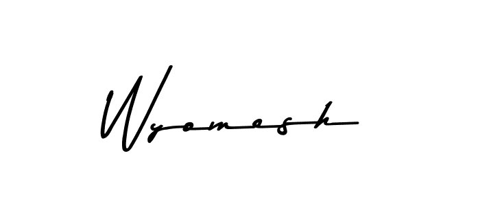 You should practise on your own different ways (Asem Kandis PERSONAL USE) to write your name (Wyomesh) in signature. don't let someone else do it for you. Wyomesh signature style 9 images and pictures png