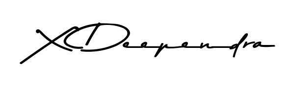 Express your personality with a custom X Deependra signature crafted with Asem Kandis PERSONAL USE typography. Free transparent PNG download available. X Deependra signature style 9 images and pictures png