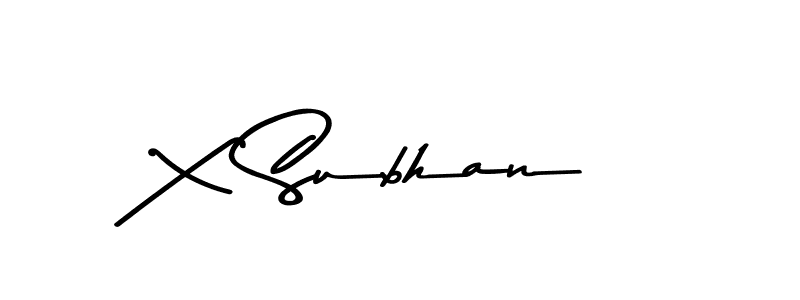 Use a signature maker to create a handwritten signature online. With this signature software, you can design (Asem Kandis PERSONAL USE) your own signature for name X Subhan. X Subhan signature style 9 images and pictures png