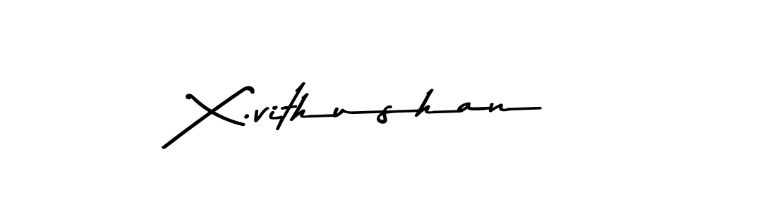 The best way (Asem Kandis PERSONAL USE) to make a short signature is to pick only two or three words in your name. The name X.vithushan include a total of six letters. For converting this name. X.vithushan signature style 9 images and pictures png