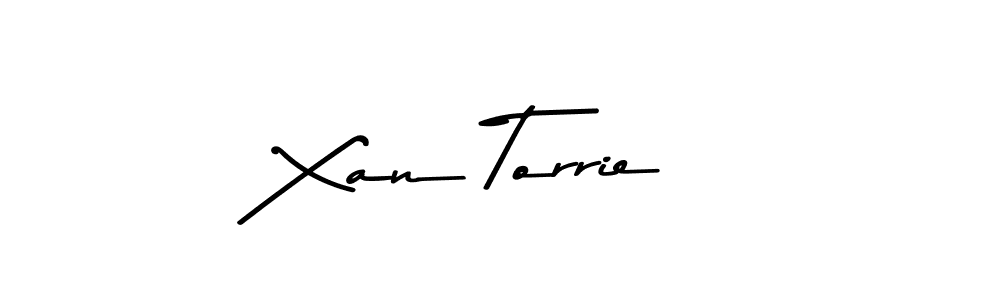 How to make Xan Torrie name signature. Use Asem Kandis PERSONAL USE style for creating short signs online. This is the latest handwritten sign. Xan Torrie signature style 9 images and pictures png