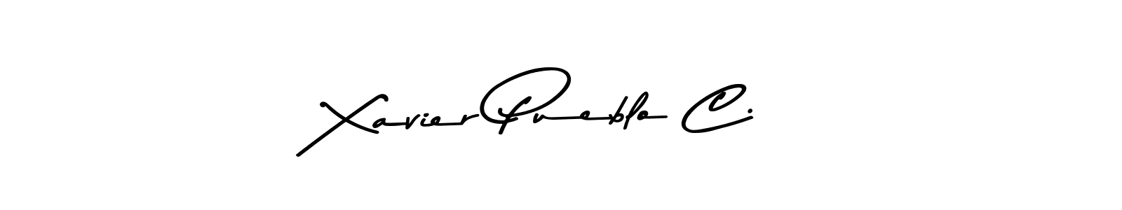Xavier Pueblo C. stylish signature style. Best Handwritten Sign (Asem Kandis PERSONAL USE) for my name. Handwritten Signature Collection Ideas for my name Xavier Pueblo C.. Xavier Pueblo C. signature style 9 images and pictures png