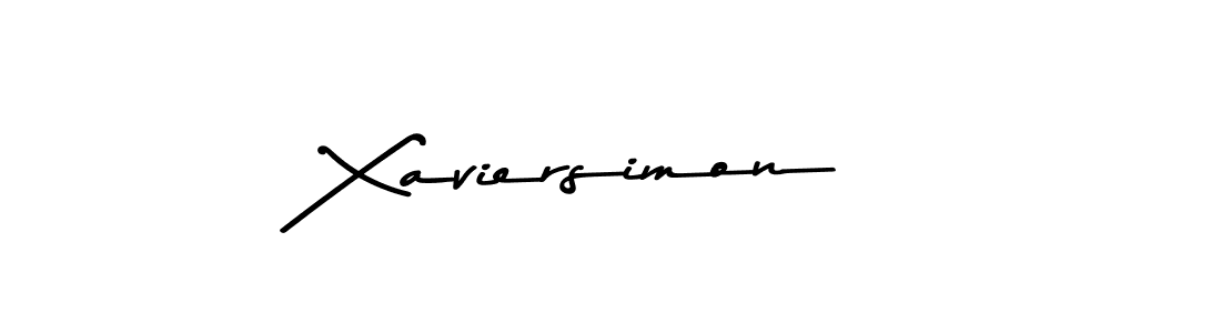 Use a signature maker to create a handwritten signature online. With this signature software, you can design (Asem Kandis PERSONAL USE) your own signature for name Xaviersimon. Xaviersimon signature style 9 images and pictures png