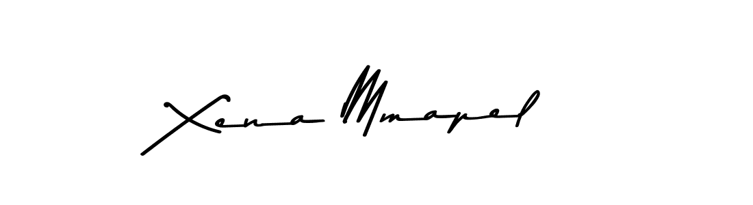 How to make Xena Mmapel name signature. Use Asem Kandis PERSONAL USE style for creating short signs online. This is the latest handwritten sign. Xena Mmapel signature style 9 images and pictures png