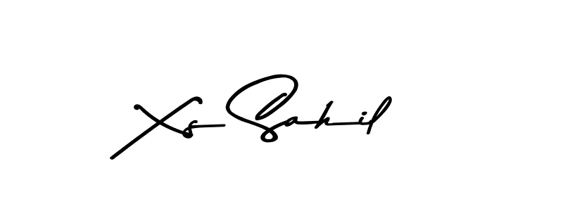 How to make Xs Sahil name signature. Use Asem Kandis PERSONAL USE style for creating short signs online. This is the latest handwritten sign. Xs Sahil signature style 9 images and pictures png