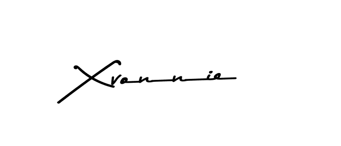 How to make Xvonnie name signature. Use Asem Kandis PERSONAL USE style for creating short signs online. This is the latest handwritten sign. Xvonnie signature style 9 images and pictures png