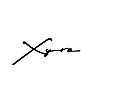 How to make Xyro name signature. Use Asem Kandis PERSONAL USE style for creating short signs online. This is the latest handwritten sign. Xyro signature style 9 images and pictures png