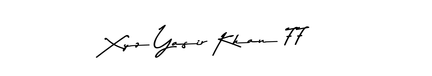 Also You can easily find your signature by using the search form. We will create Xyz Yasir Khan 77 name handwritten signature images for you free of cost using Asem Kandis PERSONAL USE sign style. Xyz Yasir Khan 77 signature style 9 images and pictures png