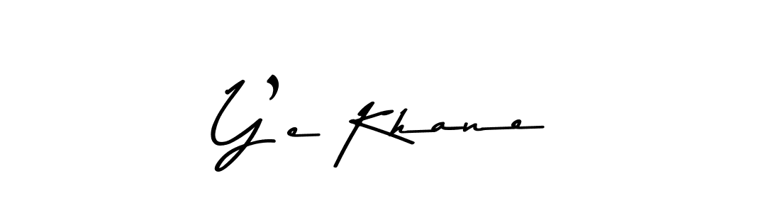 Use a signature maker to create a handwritten signature online. With this signature software, you can design (Asem Kandis PERSONAL USE) your own signature for name Y’e Khane. Y’e Khane signature style 9 images and pictures png