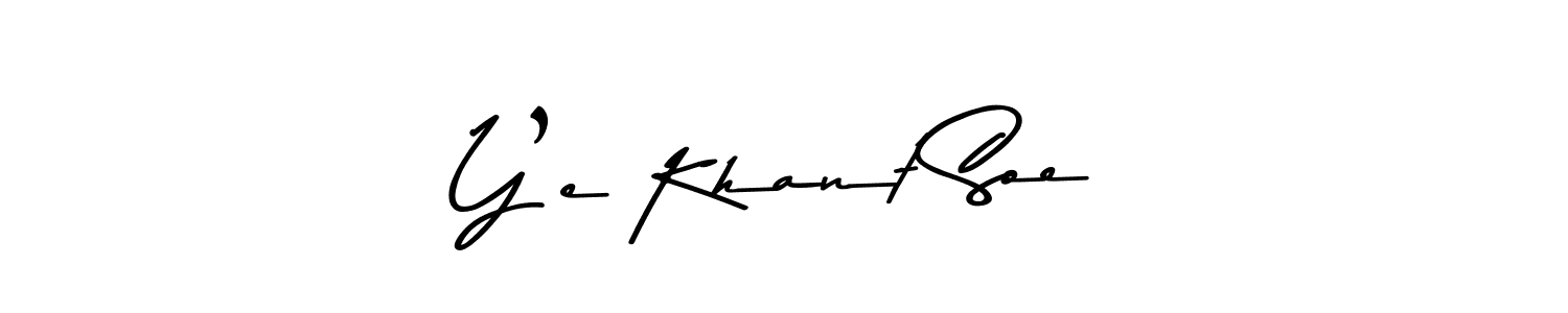 Design your own signature with our free online signature maker. With this signature software, you can create a handwritten (Asem Kandis PERSONAL USE) signature for name Y’e Khant Soe. Y’e Khant Soe signature style 9 images and pictures png