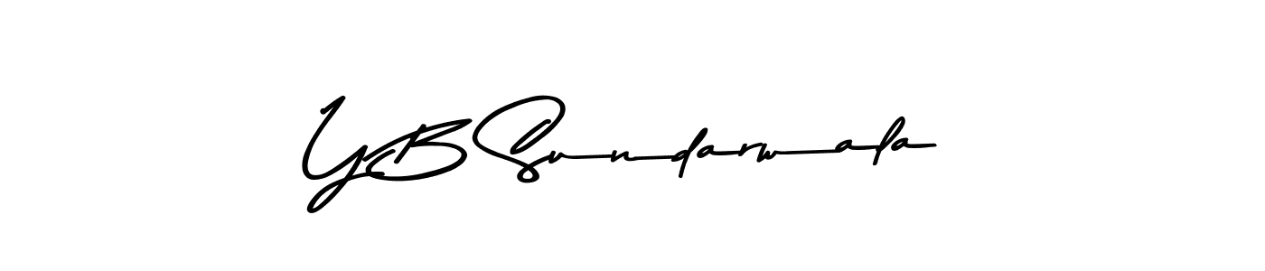 Also You can easily find your signature by using the search form. We will create Y B Sundarwala name handwritten signature images for you free of cost using Asem Kandis PERSONAL USE sign style. Y B Sundarwala signature style 9 images and pictures png