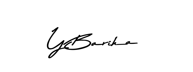 Design your own signature with our free online signature maker. With this signature software, you can create a handwritten (Asem Kandis PERSONAL USE) signature for name Y Bariha. Y Bariha signature style 9 images and pictures png