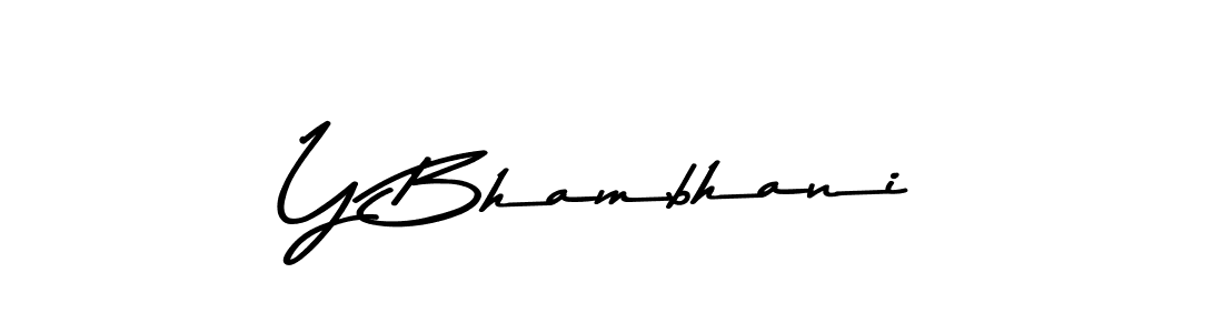 How to Draw Y Bhambhani signature style? Asem Kandis PERSONAL USE is a latest design signature styles for name Y Bhambhani. Y Bhambhani signature style 9 images and pictures png