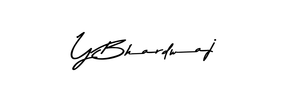 Create a beautiful signature design for name Y Bhardwaj. With this signature (Asem Kandis PERSONAL USE) fonts, you can make a handwritten signature for free. Y Bhardwaj signature style 9 images and pictures png