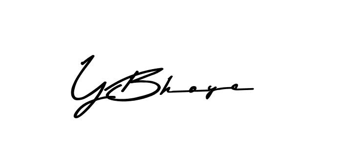 Design your own signature with our free online signature maker. With this signature software, you can create a handwritten (Asem Kandis PERSONAL USE) signature for name Y Bhoye. Y Bhoye signature style 9 images and pictures png