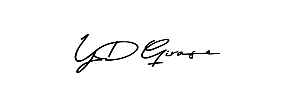 Y D Girase stylish signature style. Best Handwritten Sign (Asem Kandis PERSONAL USE) for my name. Handwritten Signature Collection Ideas for my name Y D Girase. Y D Girase signature style 9 images and pictures png