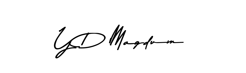 How to make Y D Magdum signature? Asem Kandis PERSONAL USE is a professional autograph style. Create handwritten signature for Y D Magdum name. Y D Magdum signature style 9 images and pictures png