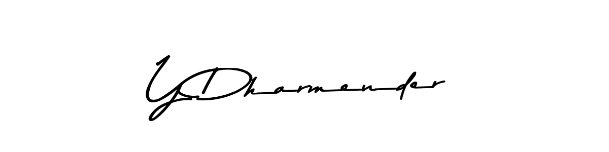 You should practise on your own different ways (Asem Kandis PERSONAL USE) to write your name (Y Dharmender) in signature. don't let someone else do it for you. Y Dharmender signature style 9 images and pictures png