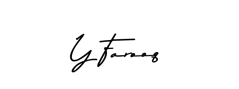 This is the best signature style for the Y Farooq name. Also you like these signature font (Asem Kandis PERSONAL USE). Mix name signature. Y Farooq signature style 9 images and pictures png