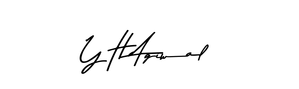 How to make Y H Agiwal signature? Asem Kandis PERSONAL USE is a professional autograph style. Create handwritten signature for Y H Agiwal name. Y H Agiwal signature style 9 images and pictures png