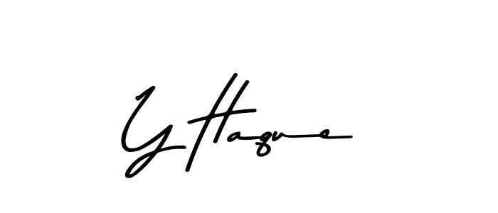 Use a signature maker to create a handwritten signature online. With this signature software, you can design (Asem Kandis PERSONAL USE) your own signature for name Y Haque. Y Haque signature style 9 images and pictures png