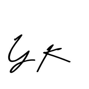Make a beautiful signature design for name Y K. With this signature (Asem Kandis PERSONAL USE) style, you can create a handwritten signature for free. Y K signature style 9 images and pictures png