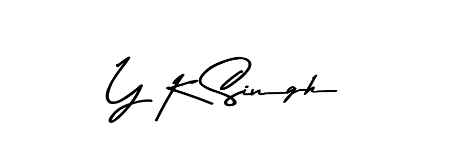 Create a beautiful signature design for name Y K Singh. With this signature (Asem Kandis PERSONAL USE) fonts, you can make a handwritten signature for free. Y K Singh signature style 9 images and pictures png