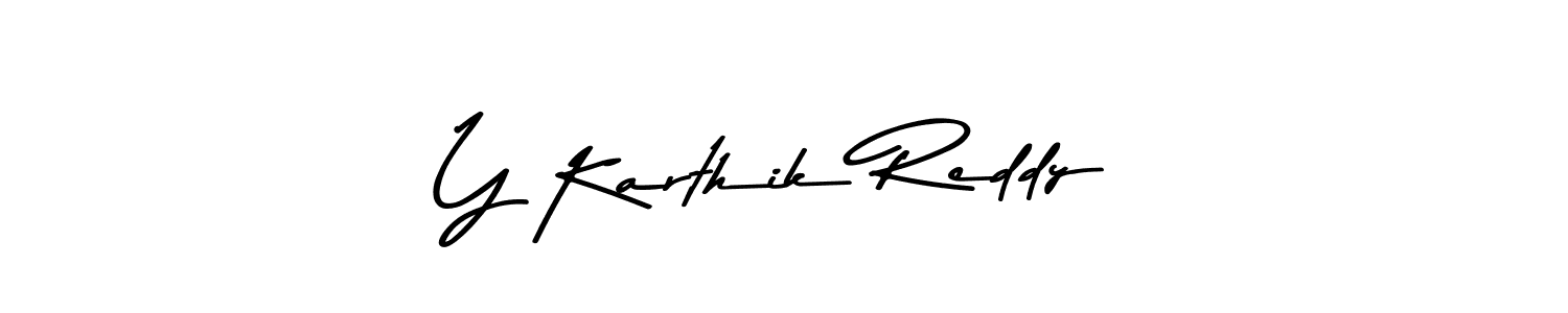 The best way (Asem Kandis PERSONAL USE) to make a short signature is to pick only two or three words in your name. The name Y Karthik Reddy include a total of six letters. For converting this name. Y Karthik Reddy signature style 9 images and pictures png