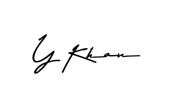 Design your own signature with our free online signature maker. With this signature software, you can create a handwritten (Asem Kandis PERSONAL USE) signature for name Y Khan. Y Khan signature style 9 images and pictures png