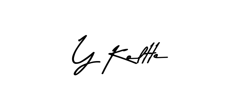 Use a signature maker to create a handwritten signature online. With this signature software, you can design (Asem Kandis PERSONAL USE) your own signature for name Y Koltte. Y Koltte signature style 9 images and pictures png