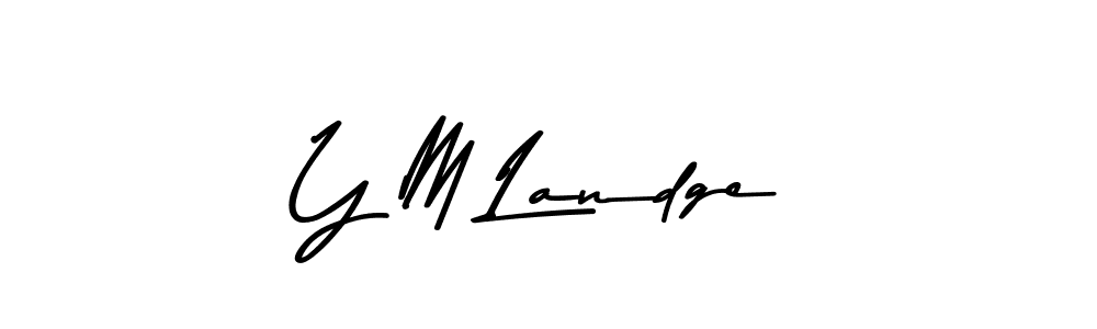 Also we have Y M Landge name is the best signature style. Create professional handwritten signature collection using Asem Kandis PERSONAL USE autograph style. Y M Landge signature style 9 images and pictures png