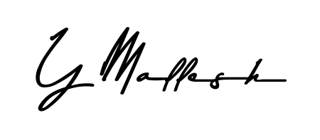 The Asem Kandis PERSONAL USE font transforms the name Y Mallesh into an executive sign with sharp precision and distinguished character. Y Mallesh signature style 9 images and pictures png