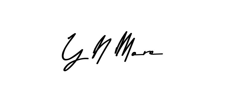 Also we have Y N More name is the best signature style. Create professional handwritten signature collection using Asem Kandis PERSONAL USE autograph style. Y N More signature style 9 images and pictures png