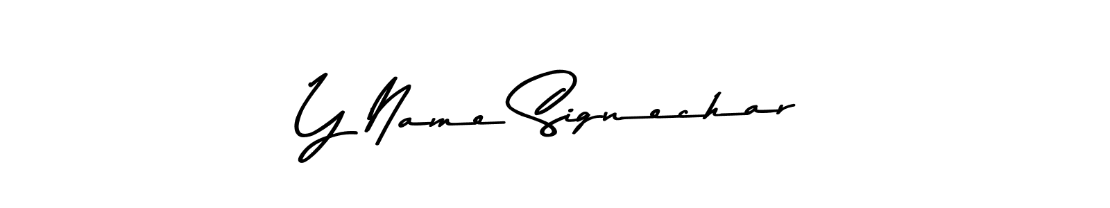 How to make Y Name Signechar name signature. Use Asem Kandis PERSONAL USE style for creating short signs online. This is the latest handwritten sign. Y Name Signechar signature style 9 images and pictures png