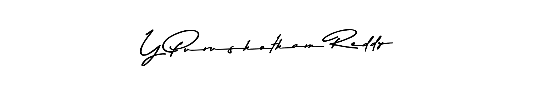 Make a beautiful signature design for name Y Purushotham Reddy. Use this online signature maker to create a handwritten signature for free. Y Purushotham Reddy signature style 9 images and pictures png