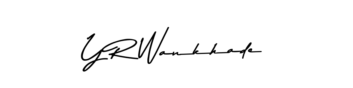 Asem Kandis PERSONAL USE is a professional signature style that is perfect for those who want to add a touch of class to their signature. It is also a great choice for those who want to make their signature more unique. Get Y R Wankhade name to fancy signature for free. Y R Wankhade signature style 9 images and pictures png