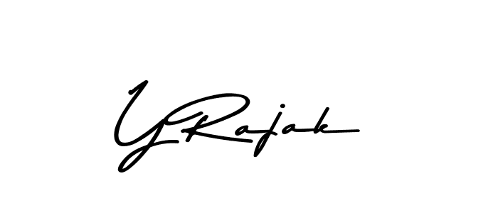 Create a beautiful signature design for name Y Rajak. With this signature (Asem Kandis PERSONAL USE) fonts, you can make a handwritten signature for free. Y Rajak signature style 9 images and pictures png