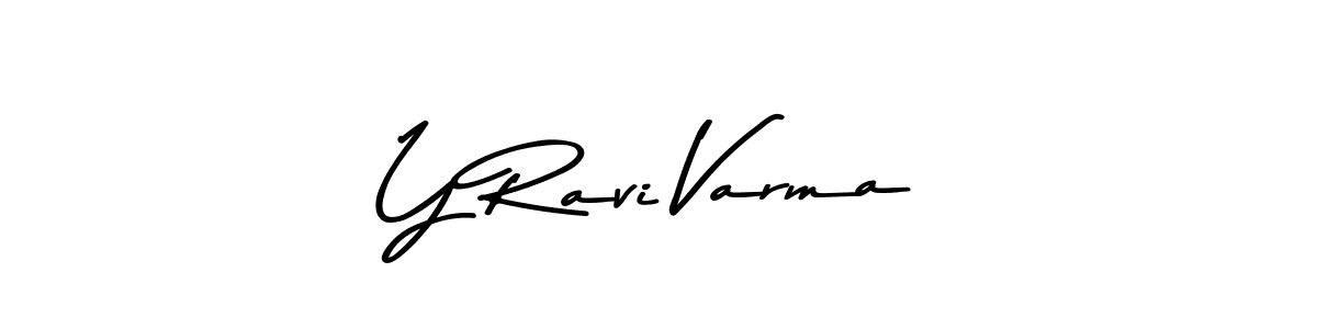 How to make Y Ravi Varma name signature. Use Asem Kandis PERSONAL USE style for creating short signs online. This is the latest handwritten sign. Y Ravi Varma signature style 9 images and pictures png