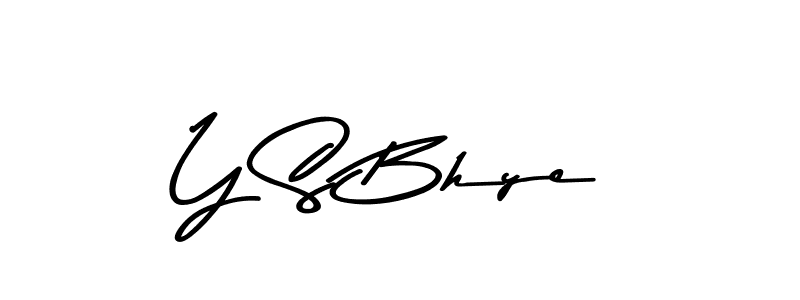 Use a signature maker to create a handwritten signature online. With this signature software, you can design (Asem Kandis PERSONAL USE) your own signature for name Y S Bhye. Y S Bhye signature style 9 images and pictures png