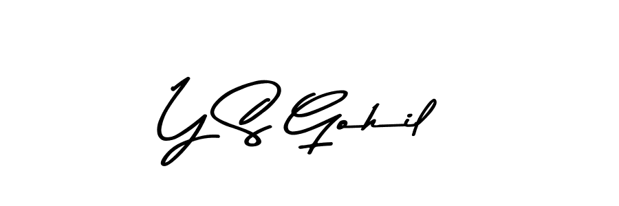 if you are searching for the best signature style for your name Y S Gohil. so please give up your signature search. here we have designed multiple signature styles  using Asem Kandis PERSONAL USE. Y S Gohil signature style 9 images and pictures png