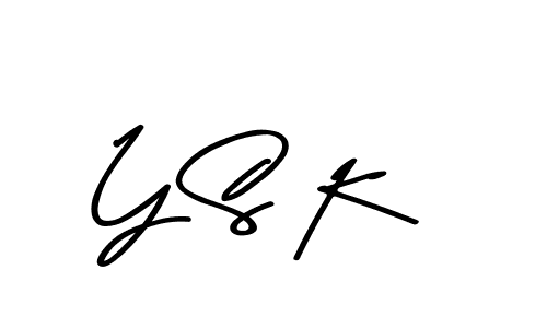 Create a beautiful signature design for name Y S K. With this signature (Asem Kandis PERSONAL USE) fonts, you can make a handwritten signature for free. Y S K signature style 9 images and pictures png