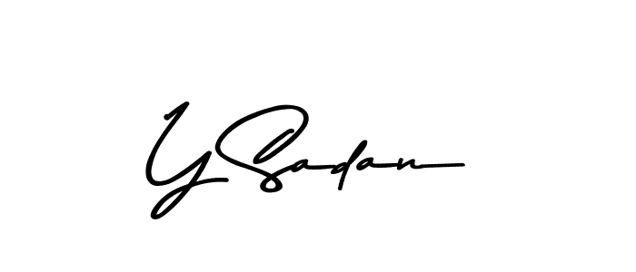 Create a beautiful signature design for name Y Sadan. With this signature (Asem Kandis PERSONAL USE) fonts, you can make a handwritten signature for free. Y Sadan signature style 9 images and pictures png
