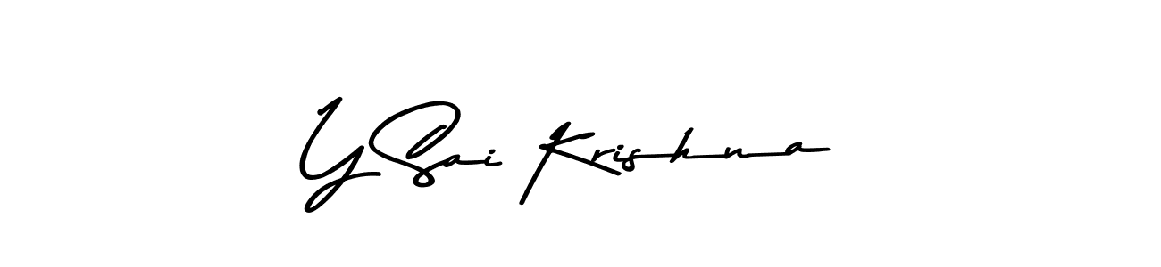 Y Sai Krishna stylish signature style. Best Handwritten Sign (Asem Kandis PERSONAL USE) for my name. Handwritten Signature Collection Ideas for my name Y Sai Krishna. Y Sai Krishna signature style 9 images and pictures png