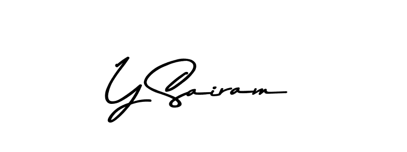Create a beautiful signature design for name Y Sairam. With this signature (Asem Kandis PERSONAL USE) fonts, you can make a handwritten signature for free. Y Sairam signature style 9 images and pictures png
