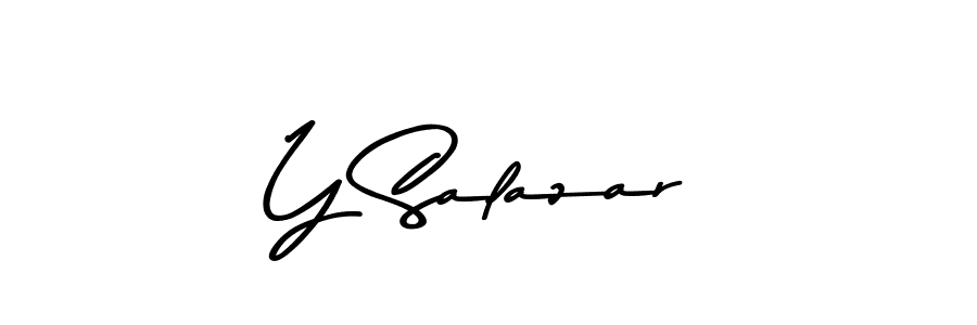 Y Salazar stylish signature style. Best Handwritten Sign (Asem Kandis PERSONAL USE) for my name. Handwritten Signature Collection Ideas for my name Y Salazar. Y Salazar signature style 9 images and pictures png
