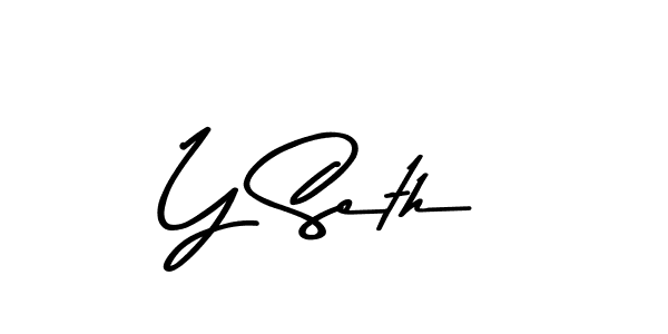 Create a beautiful signature design for name Y Seth. With this signature (Asem Kandis PERSONAL USE) fonts, you can make a handwritten signature for free. Y Seth signature style 9 images and pictures png