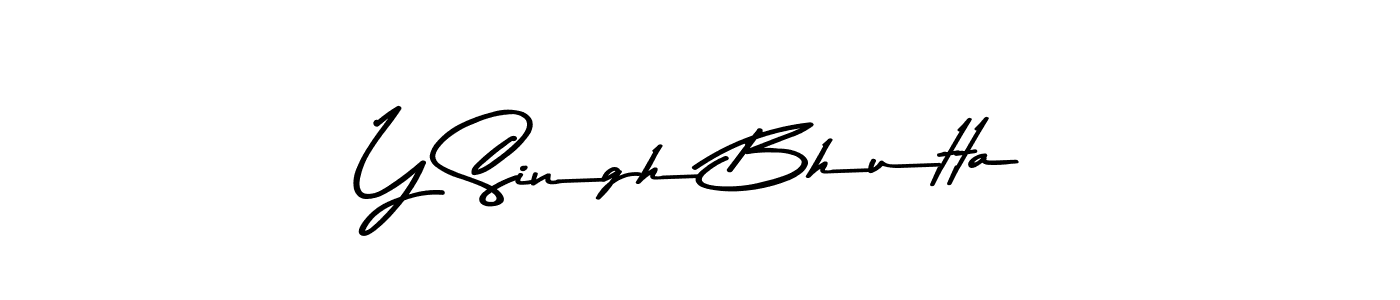 Y Singh Bhutta stylish signature style. Best Handwritten Sign (Asem Kandis PERSONAL USE) for my name. Handwritten Signature Collection Ideas for my name Y Singh Bhutta. Y Singh Bhutta signature style 9 images and pictures png